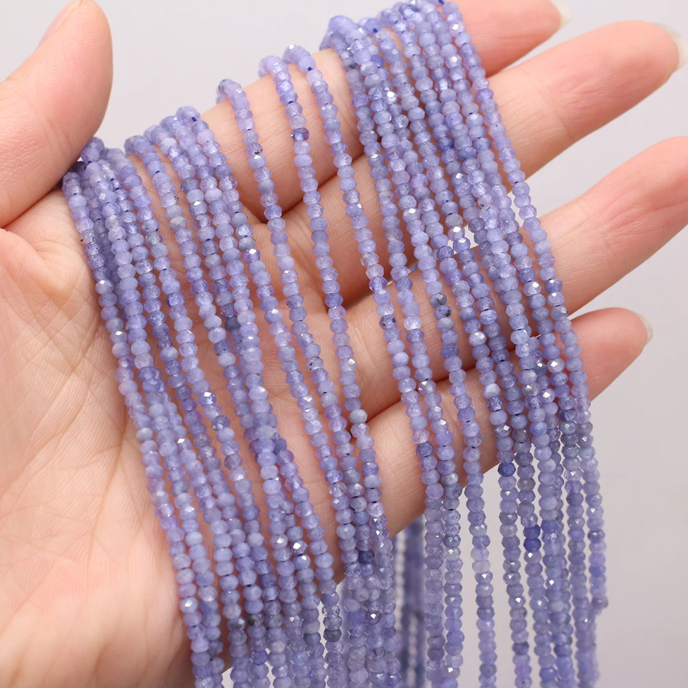 Natural Stone Beads Round Shape Faceted Tanzanite Loose Exquisite Beaded For Jewelry Making DIY Bracelet Necklace Accessories
