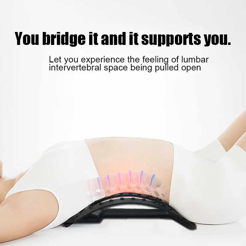 Массажные растяжки для спины черные Волшебные поясницы Health99|Брекеты и подставки|