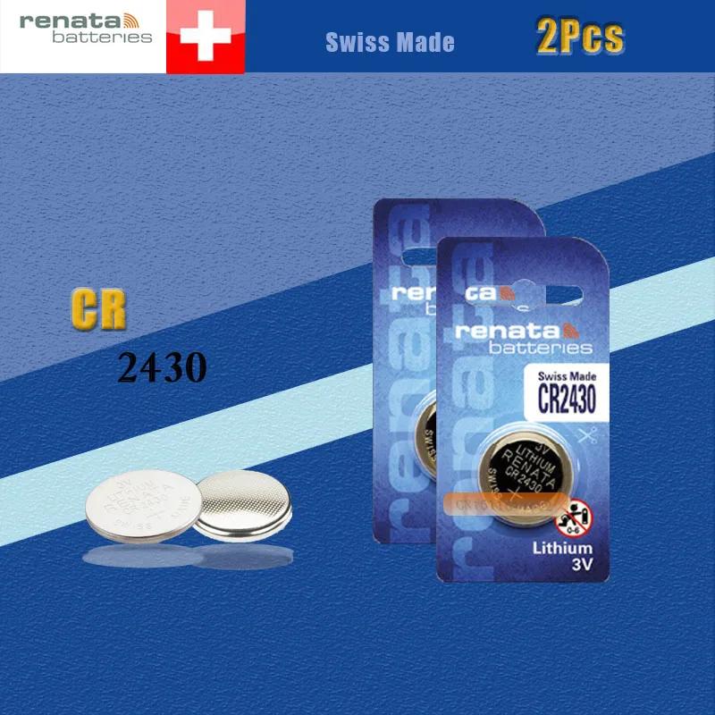 2X литиевая батарея renata CR2430 3V % 100 оригинальная брендовая 2430|lithium battery cr2430|battery cr24302430