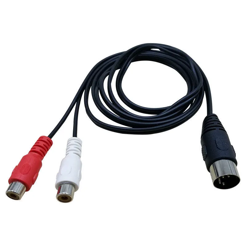 Аудиокабель MIDI DIN 5P папа 2 RCA мама разъем 0 5 м 1 м|Кабели VGA| |