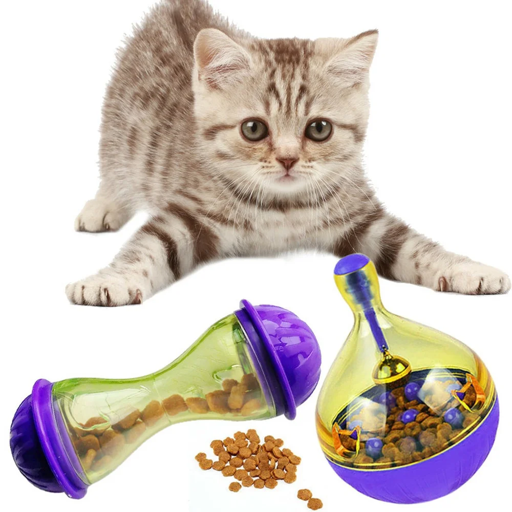 

Cat Food Feeders Ball Pet Interactive Toy Tumbler Egg Smarter Cat Dogs Playing Toys Treat Ball Shaking for Dogs