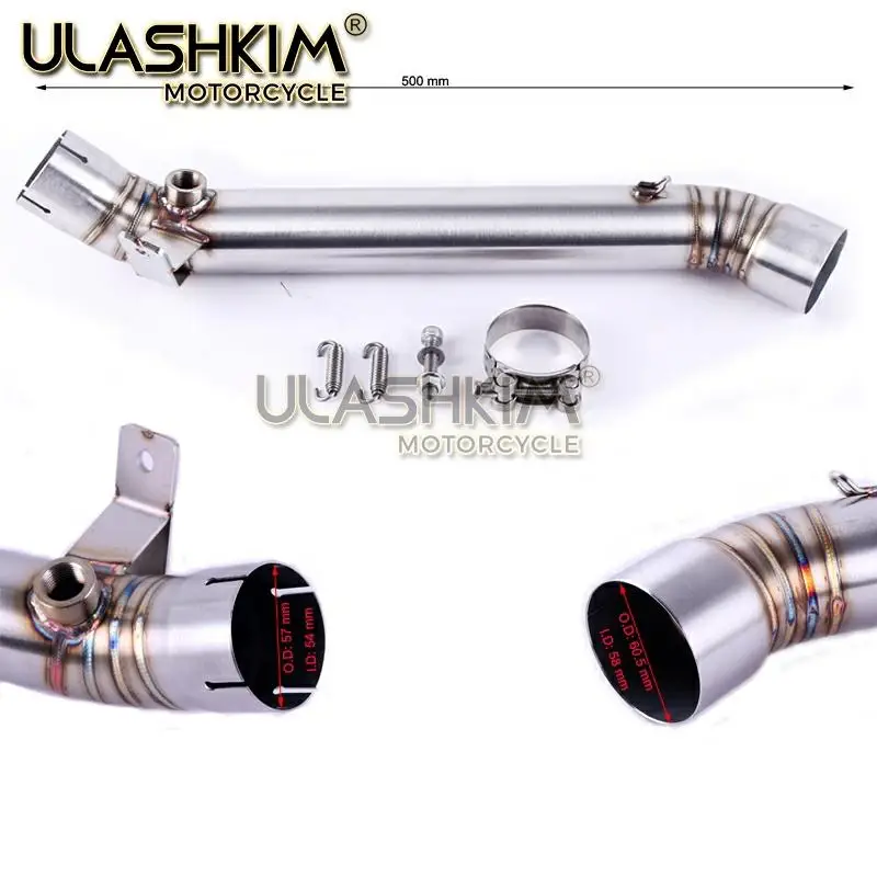 ZX10R ZX-10R Motorcycle Exhaust Muffler Escape Bend Middle Link Pipe Slip on Full System For KAWASAKI zx10r zx-10R 2011 to 2017 |