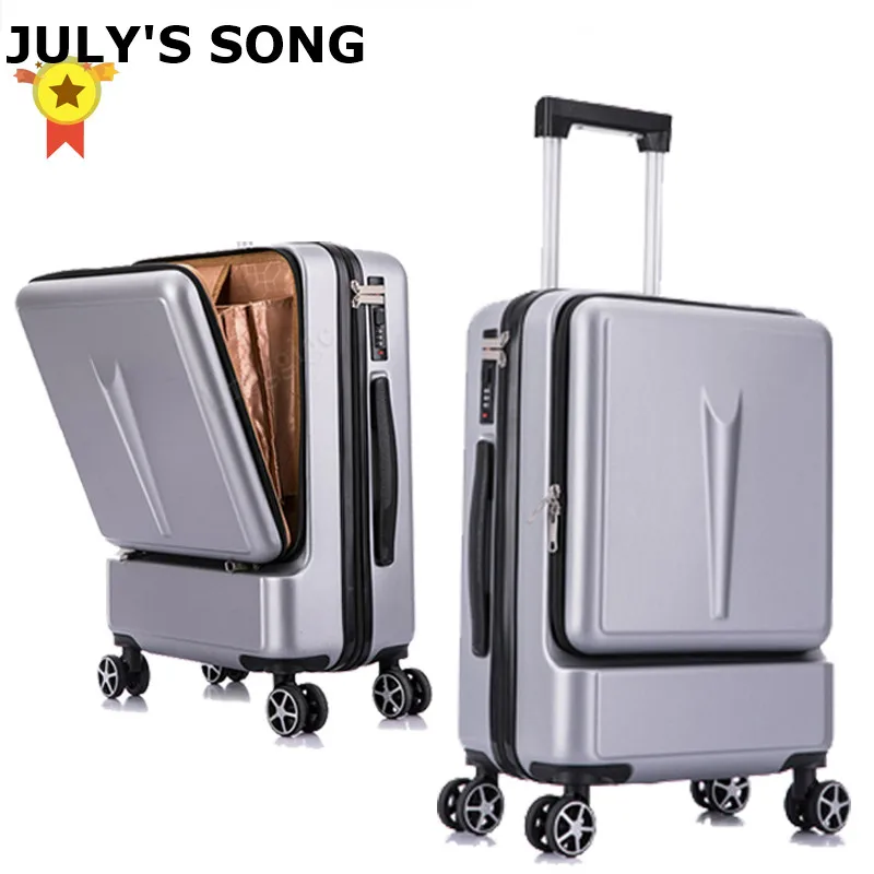 JULY'SONG Новая мода 20 дюймов передний карман Роллинг багаж на колесиках чемодан с