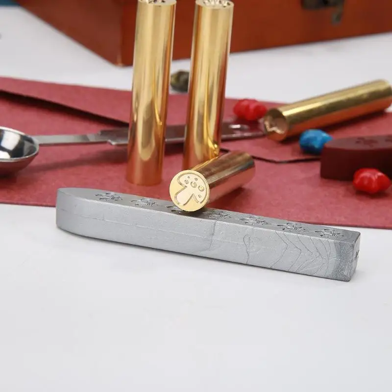 Цилиндрическая герметизация воск латунь конверт печать в стиле ретро круглый