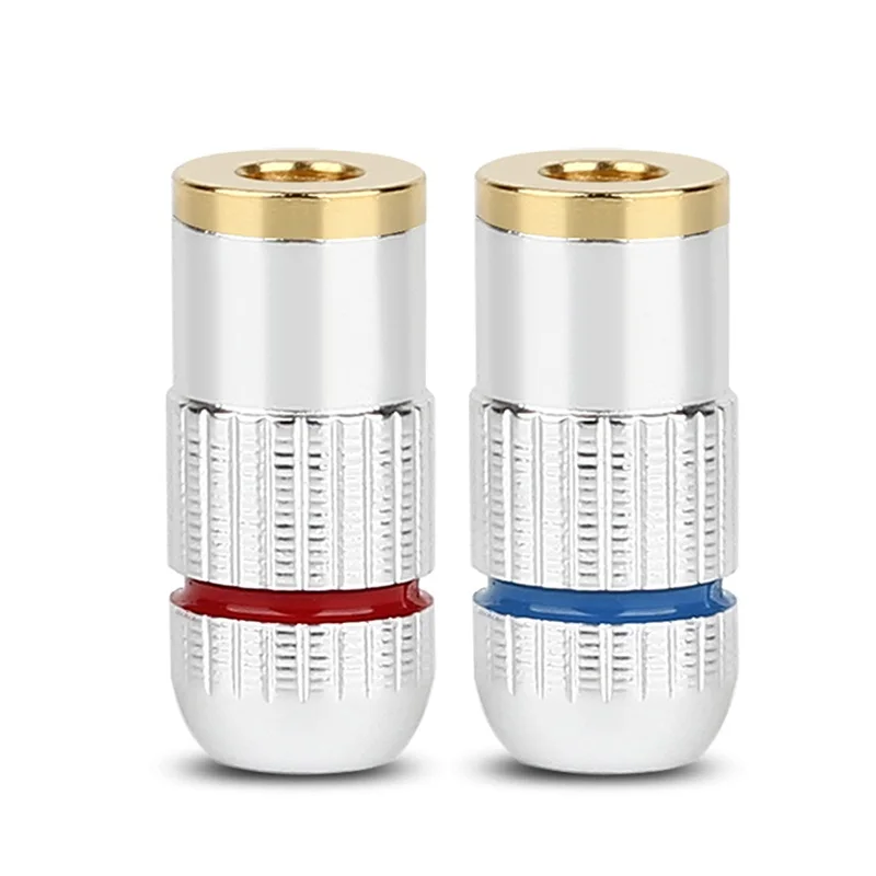 2 пары для MMCX женские наушники контактный разъем для UE900 SE535 SE215 W10 W20 W30 HiFi наушники припоя провода разъем бериллиевой меди - Цвет: Silver