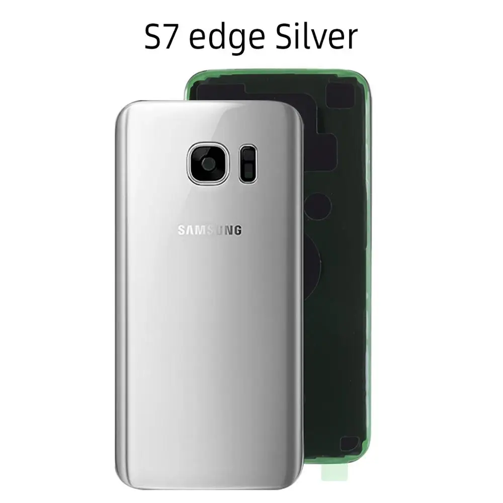 Батарея задняя крышка для samsung Galaxy S7 край G930F сзади Корпус Батарея двери случае Запчасти для авто - Цвет: Silver S7 edge