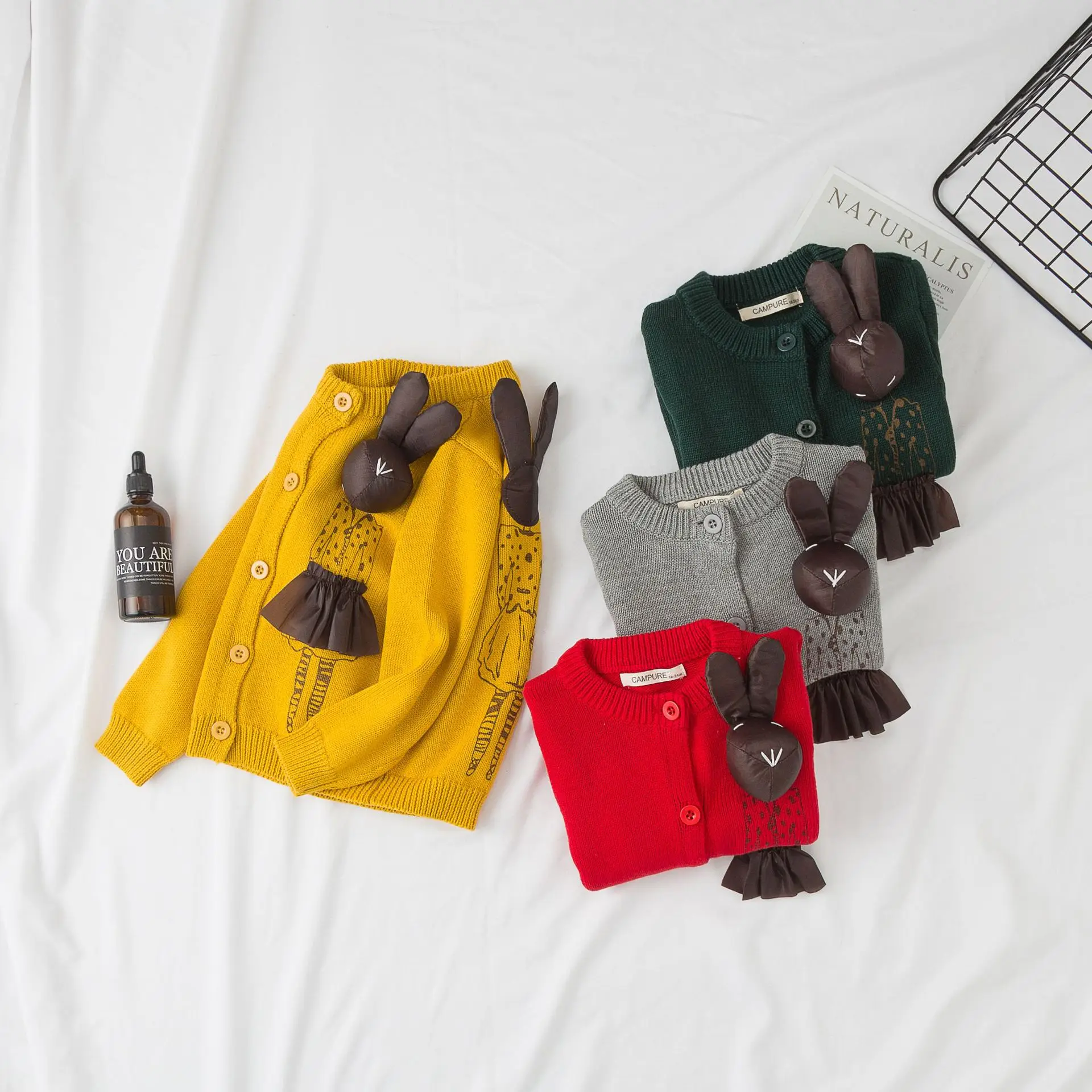 Осенний хлопковый свитер топы детская одежда для малышей вязаный кардиган