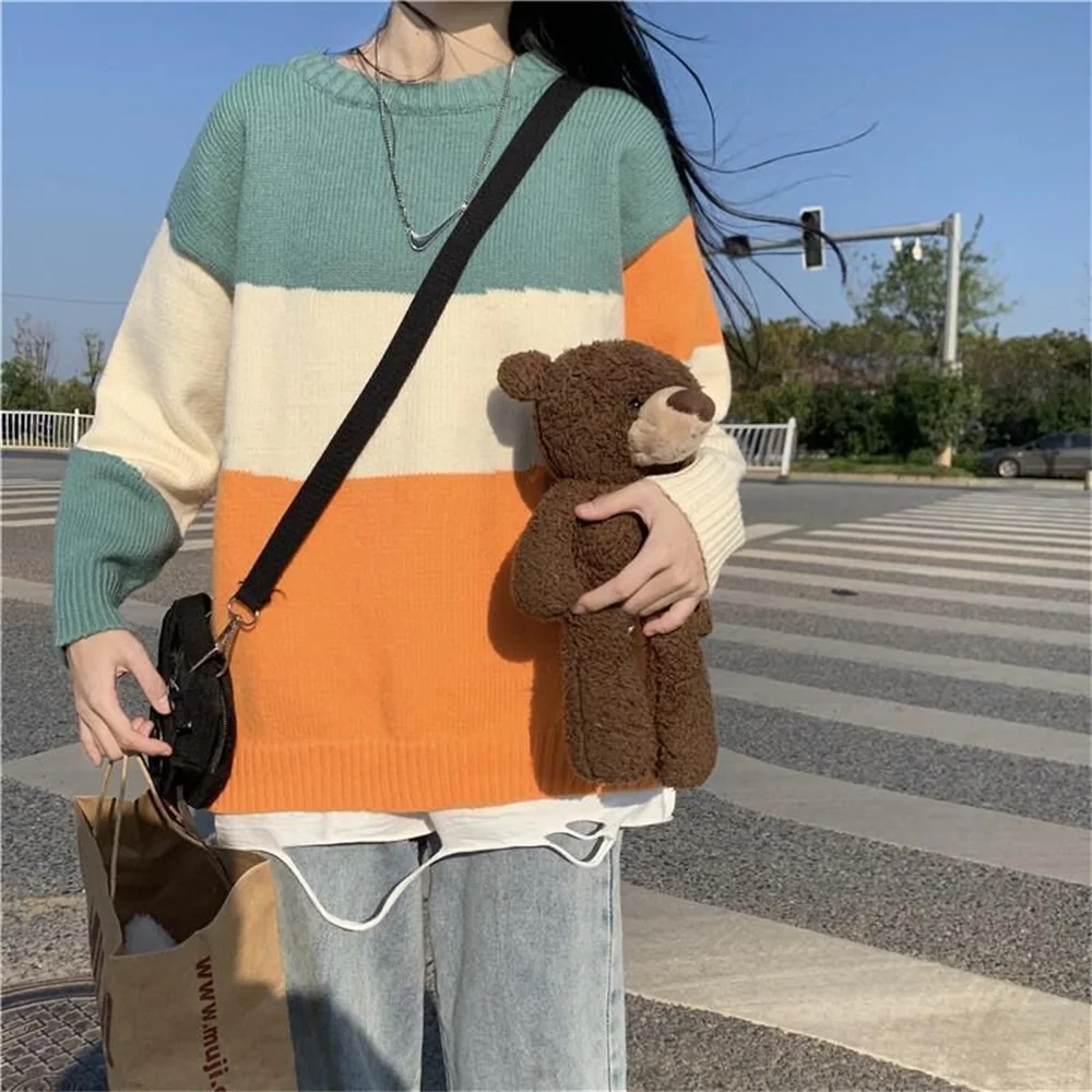 

Girl Lovely Female Sweatshirt Spring Cute Student Long Sleeve Sweater Fashion Christmas Sweater Streetwear Beauty Women Tops