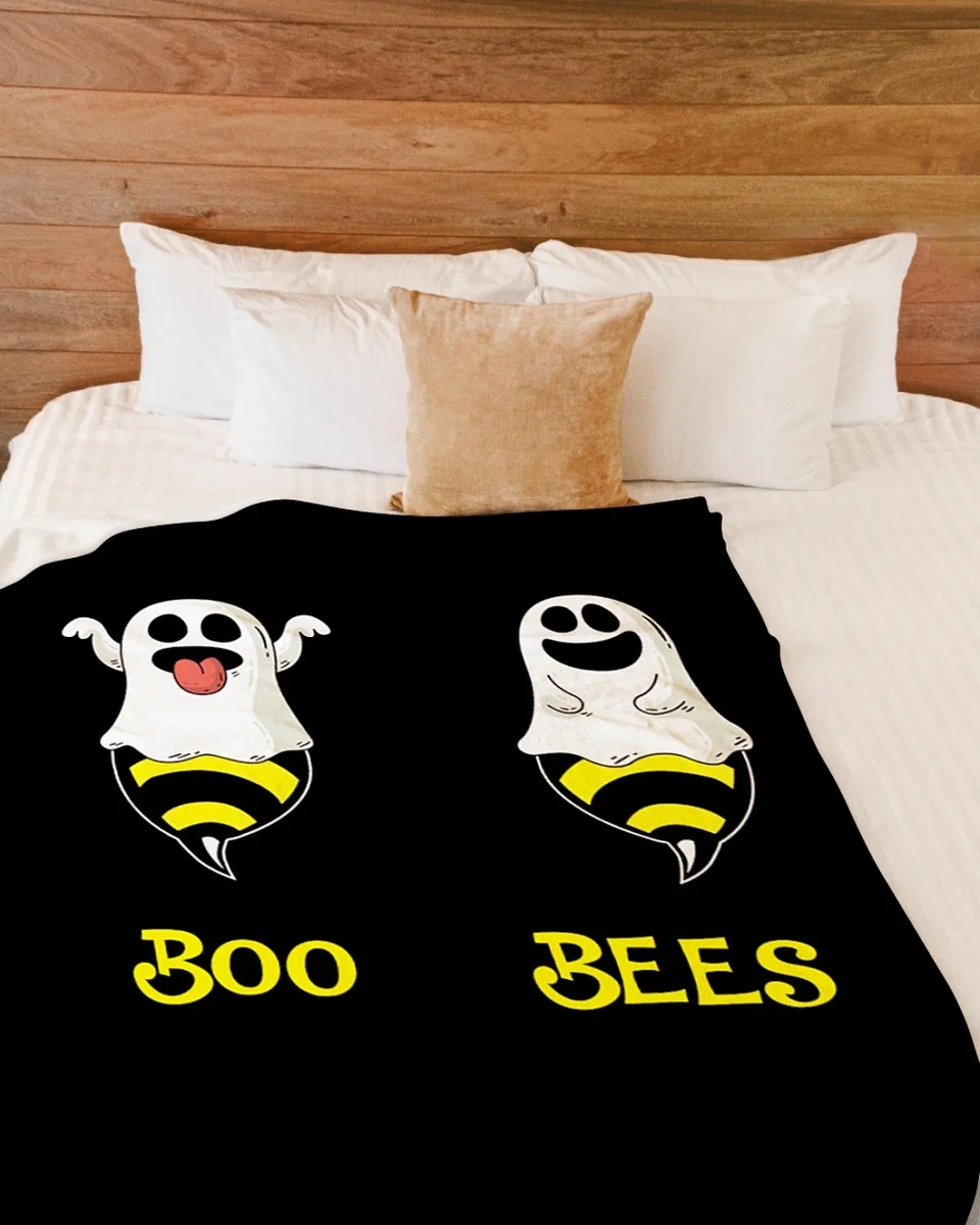 Ткань пчела Хэллоуин | Удобное высококачественное флисовое шерпа Тканое одеяло