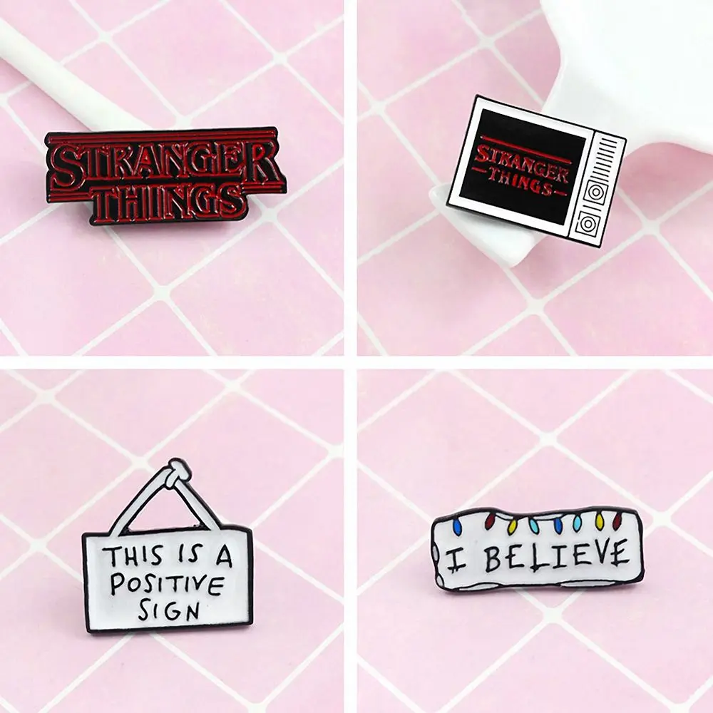 2 шт. Модная креативная брошь в стиле странные вещи с логотипом телевизора