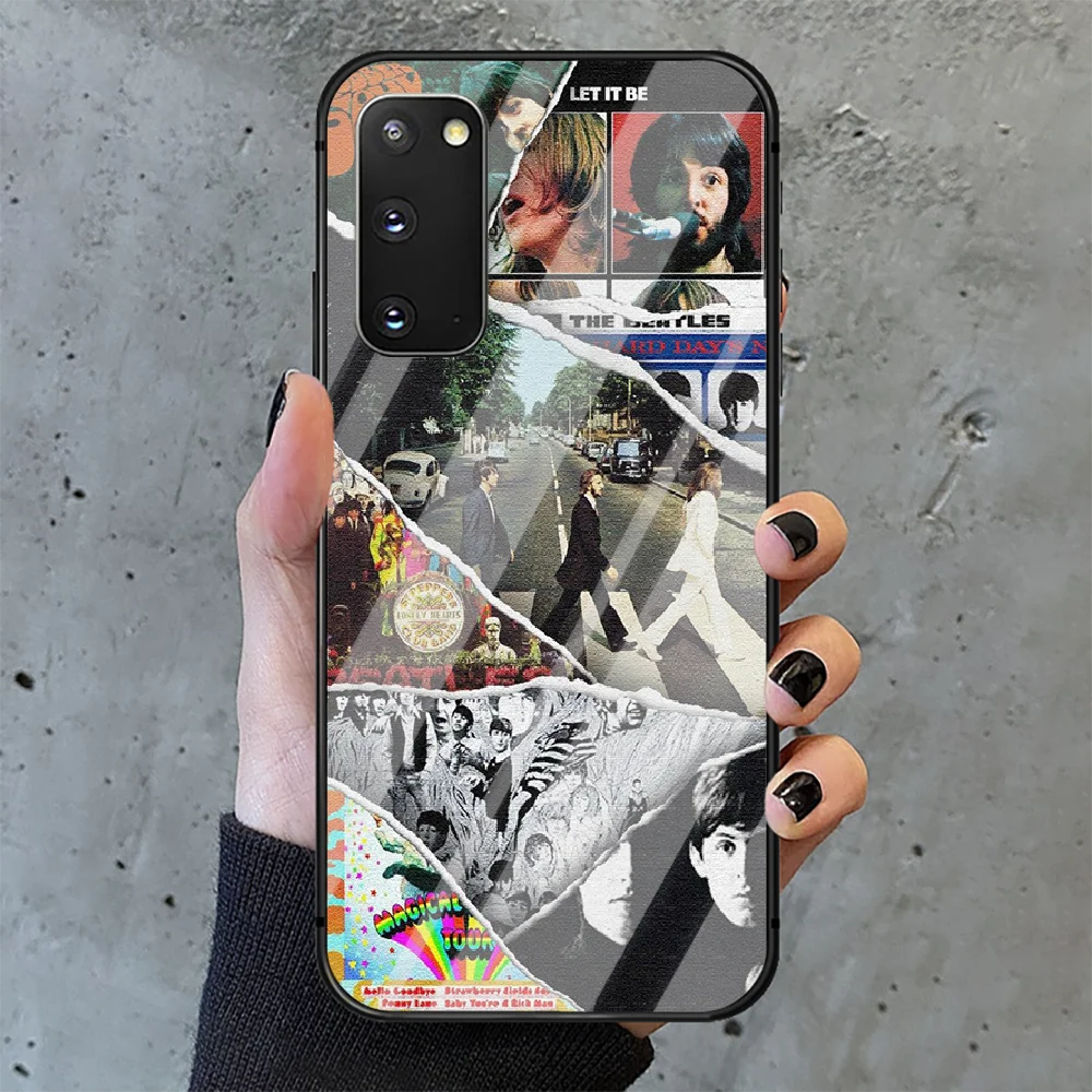 

Rock Beatle Band Phone Tempered Glass Case Cover for Samsung Galaxy A M 10 12 20 21 30 31 40 50 51 52 70 71 72 E S Soft Black