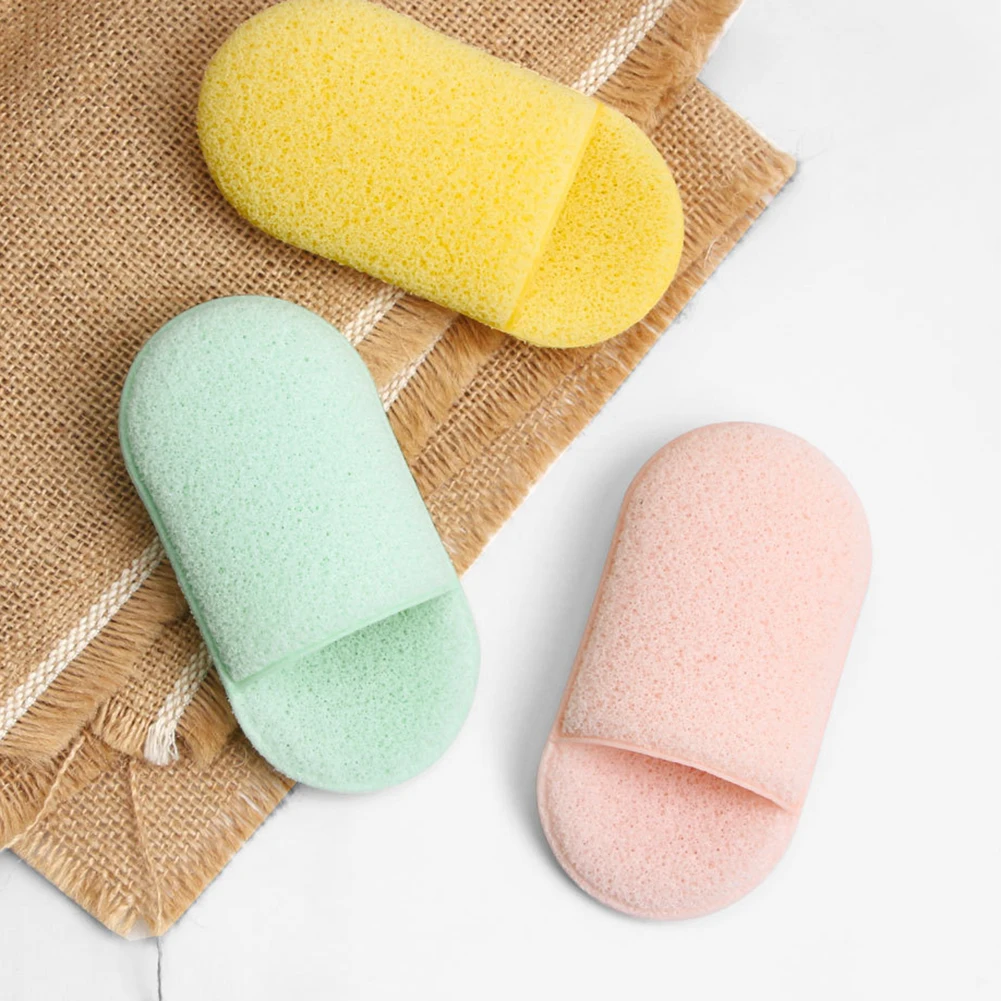 Portable Oval Shape Reusable Face Cleaning Sponge Makeup Remover Cleaner Puff Skin |