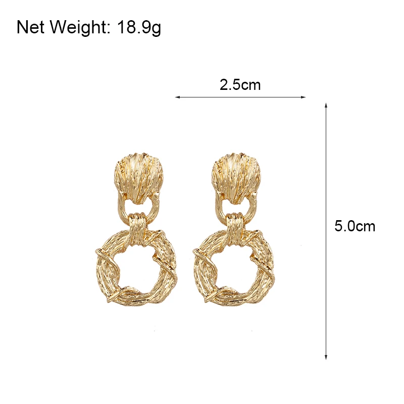 

Lifefontier 2020 Vintage Earrings Punk Irregular Round Geometric Statement Drop Earrings for Women Metal Jewelry Female Brincos