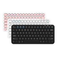 tablet wireless bluetooth keyboard for computers android phone ipad tablet portable pink round keycap gamer gaming keyboard