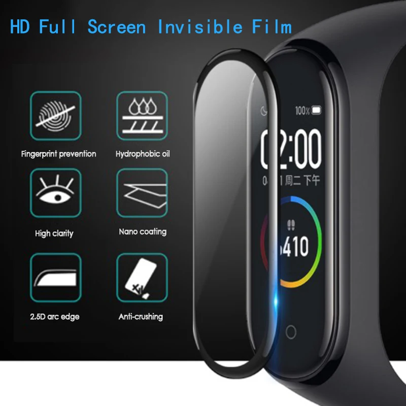 

1/2/3/5 шт. 3D Защитная стеклянная пленка для Xiaomi Band 5 Защита для экрана Защита от царапин для Xiaomi Band5 мягкая пленка для смарт-часов