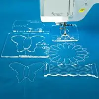 1" перо позвоночника ручной работы шаблоны расширения пакет линейка для низкого хвостовика бытовой швейной машины# QR-FS12