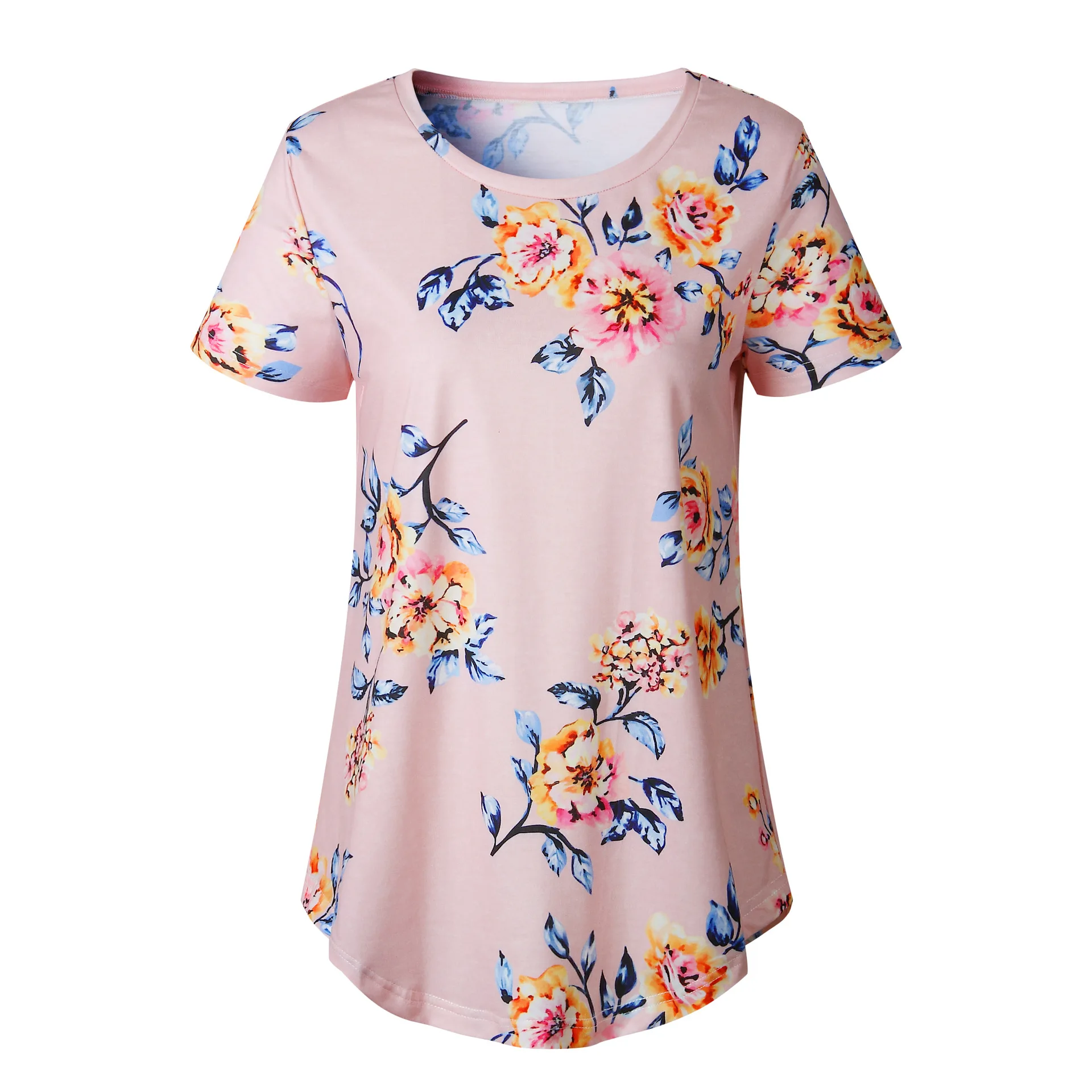 

Summer Floral Flower Print T-Shirt Women Fashion O-Neck Tshirt Short Sleeve Casual T Shirt Basic Tee Shirt Harajuku Ladies Tops