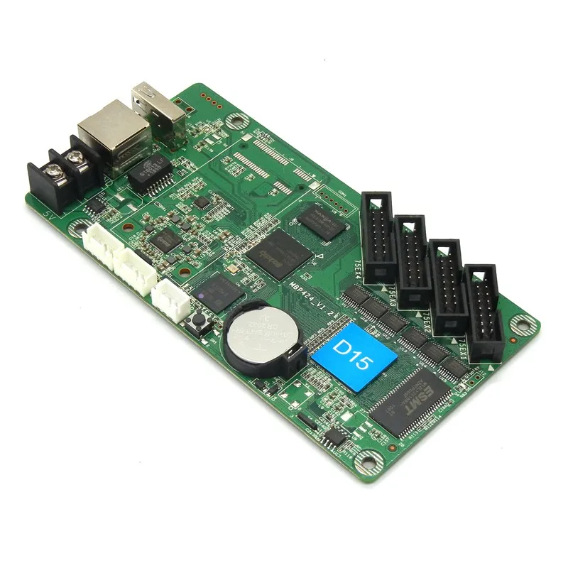 HD-D15 асинхронный USB полноцветный светодиодный контроллер для карты управления видео rgb u-диск светодиодный контроллер 640*64 пикселей экран дисплея 4* hub75E порты