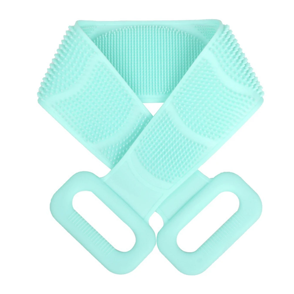 

Towel Massage Brush Back Scrubber Extended Body Exfoliating Bath Belt Soft Silicone Rubbing Shower Dual Sided Cleaning Tool