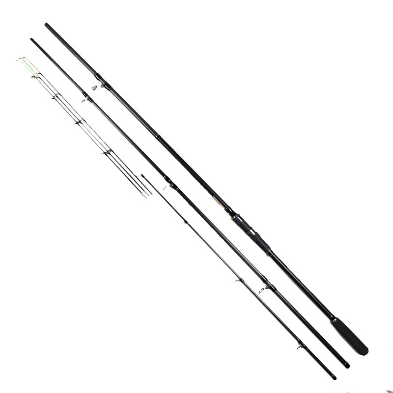 Feeder Lure rod Carbon fishing rod 4 sections Surf Rod 3 tips Rock rod 3.6M/3.9M 50-100-150g Surf casting rods