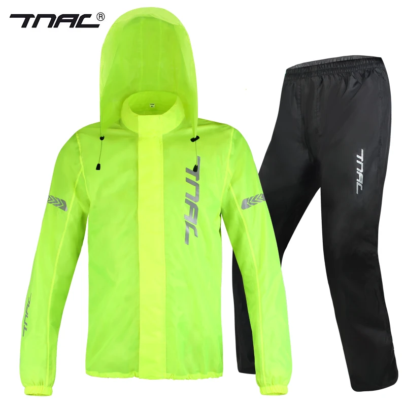 

Reflective Rain Suit For Woman Man Raincoat Motorcycle Waterproof Motoqueiro Waterproof Motorcycle Rain Suit Split Jacket Pants