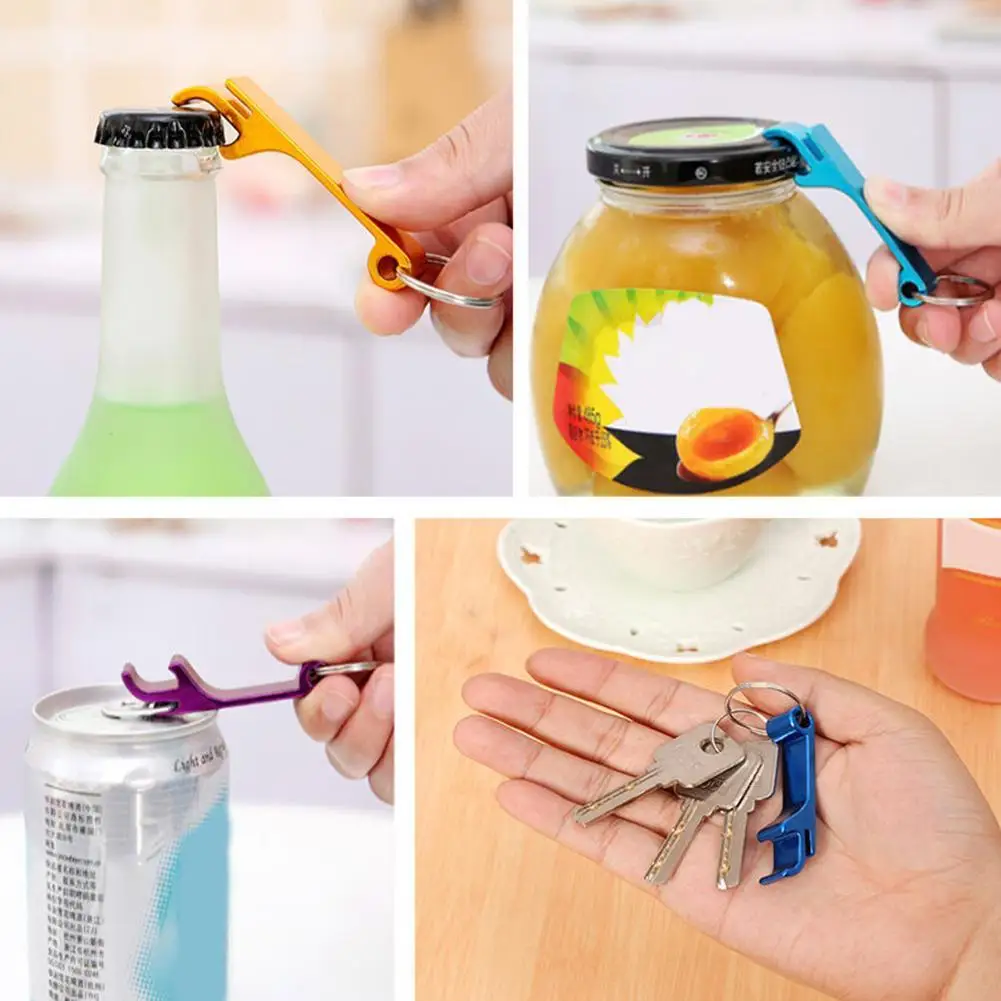 

1pcs Portable Beer Bottle Opener Keychain Mini Pocket Aluminum Alloy Beverage Beer Bottle Opener Wedding Party Favor Gifts