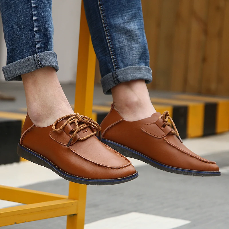 Leather Men Casual Shoes Luxury Brand 2020 Mens Loafers Moccasins Breathable Slip on Male Driving | Обувь