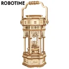 Robotime 210 шт. DIY 3D Викторианский фонарь деревянная головоломка игра сборка музыкальная шкатулка игрушка подарок для детей и взрослых AMK61