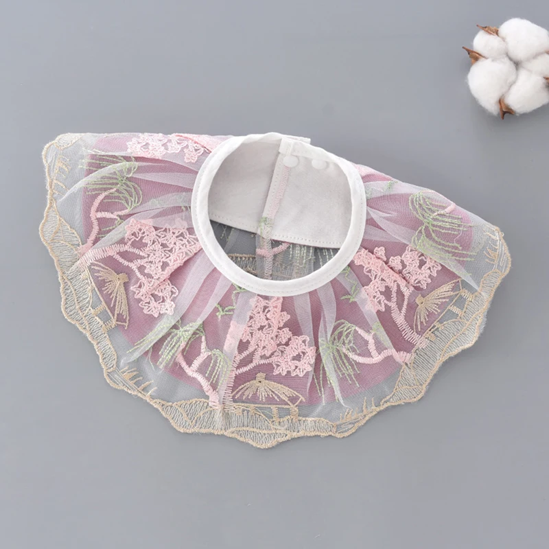 Бандана для девочек с кружевной вышивкой нагрудники новорожденных Новинка