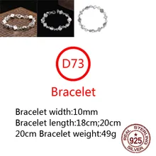 D73 s925 sterling silver bracelet retro style punk cross dice hip-hop tide brand personality domineering jewelry new hot