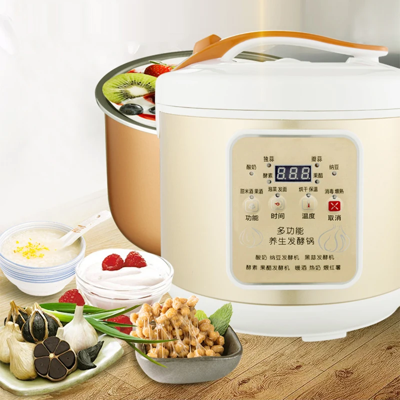 

110V/220V 5L Yogurt Machine Automatic Sweet Rice Wine Natto Black Garlic Pickle Fruit Vinegar Enzyme Fermentation Machine AZK215