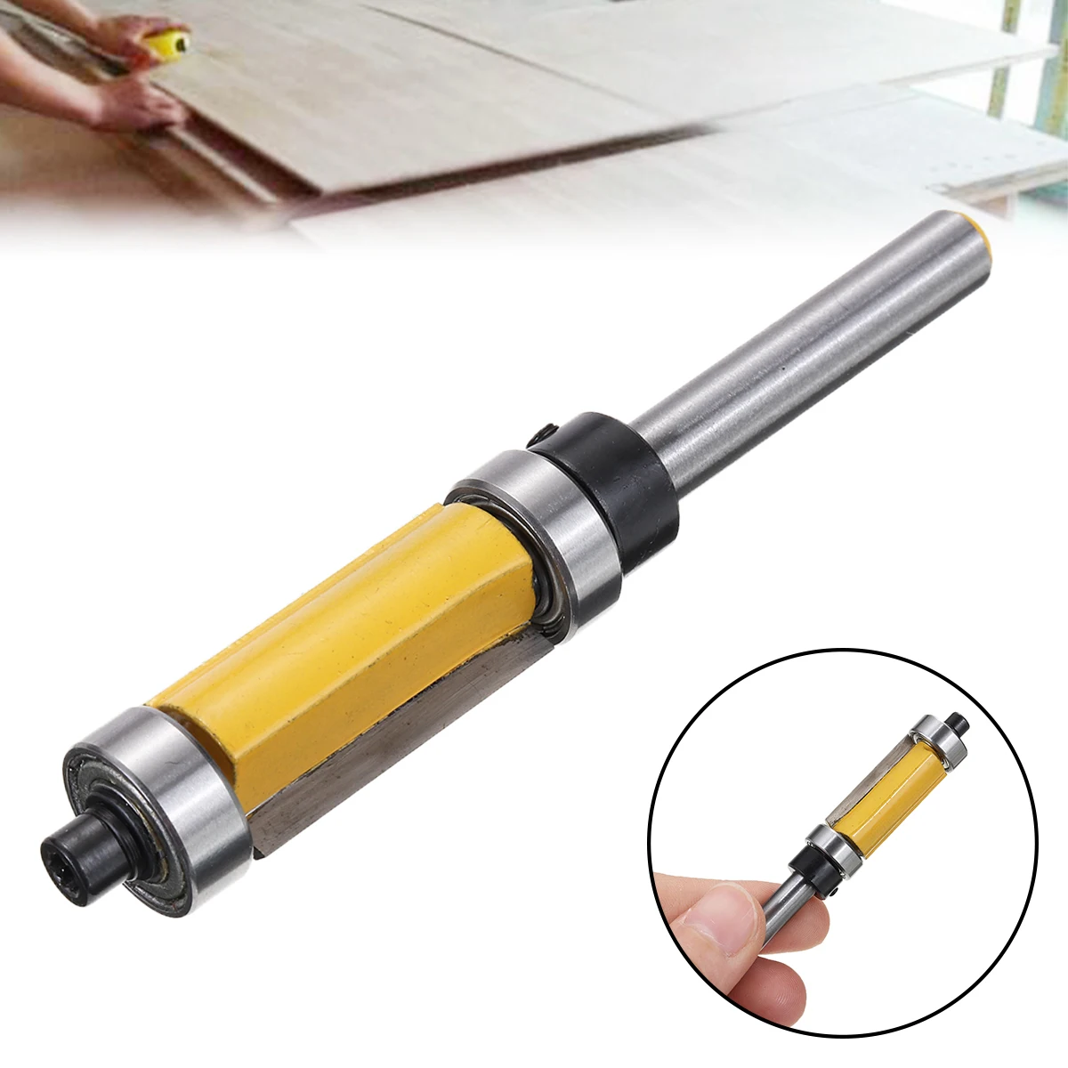 

1pcs 6.3mm Shank Panel Top & Bottom Bearing Flush Trim Pattern Router Bit Woodworking Milling Cutter