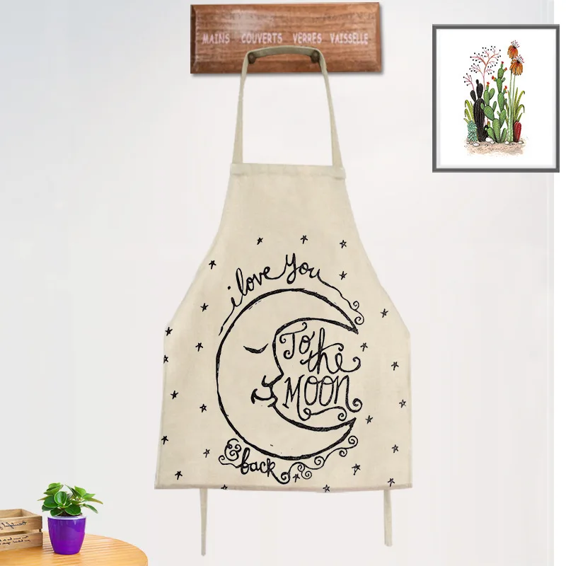 

Women Restaurant Home Kitchen BBQ Working Cooking Apron Solid Simple Design Women Ladies Apron Kitchen Aprons Tools