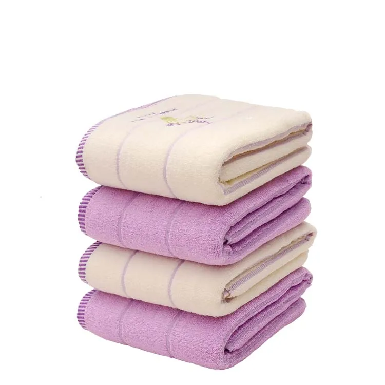Aromatherapy Soft Bath Towel Travel Gym Sports Towel Cotton Hand Face Towel Embroidery Lavender Towel Bathroom Towel