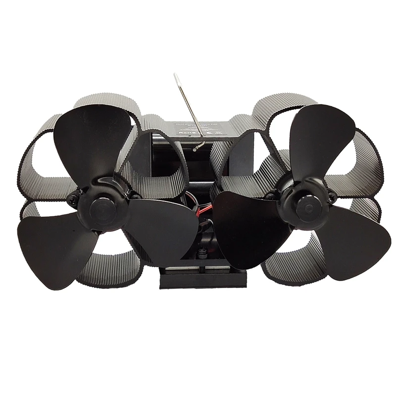 Мини Размер 8 лопастной вентилятор для печи бесшумный с тепловым питанием