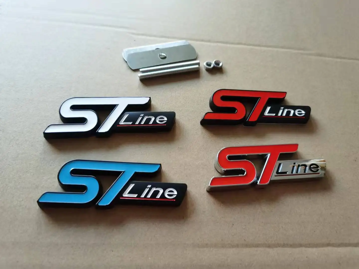 1 металлическая звезда ST line передняя решетка автомобиля эмблема значок