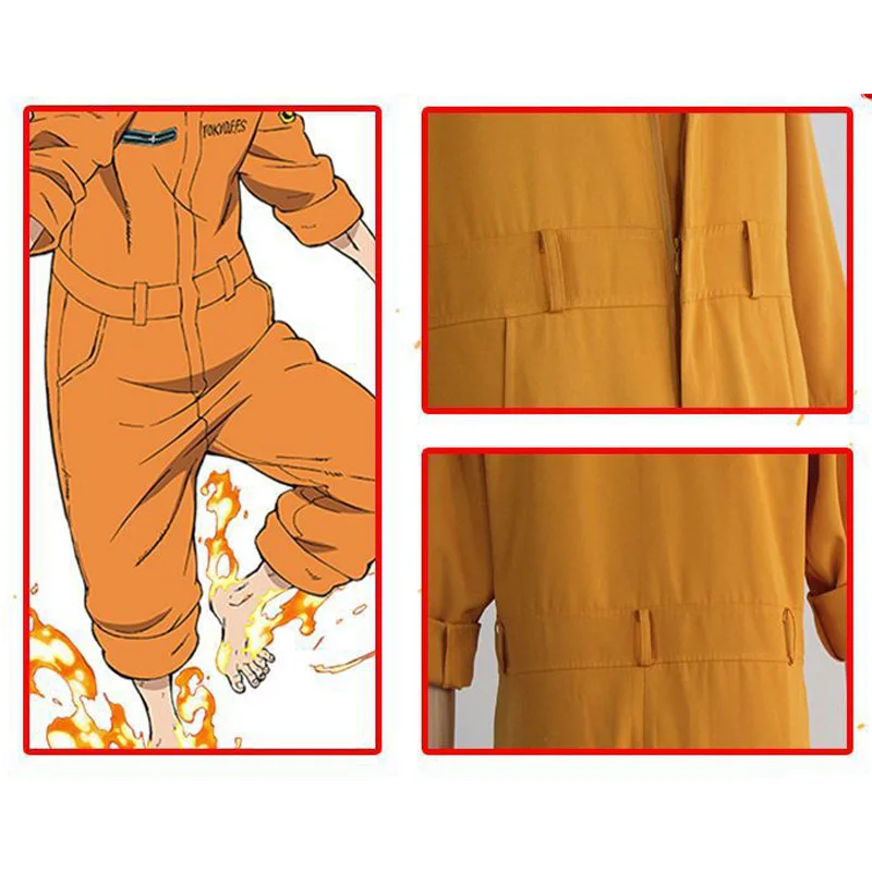 Shinra Kusakabe Cosplay Costume Enn Enn No Shouboutai Fire Force Jumpsuit Maki Oze Cosplay Wig Kotatsu Tamaki Fire Service