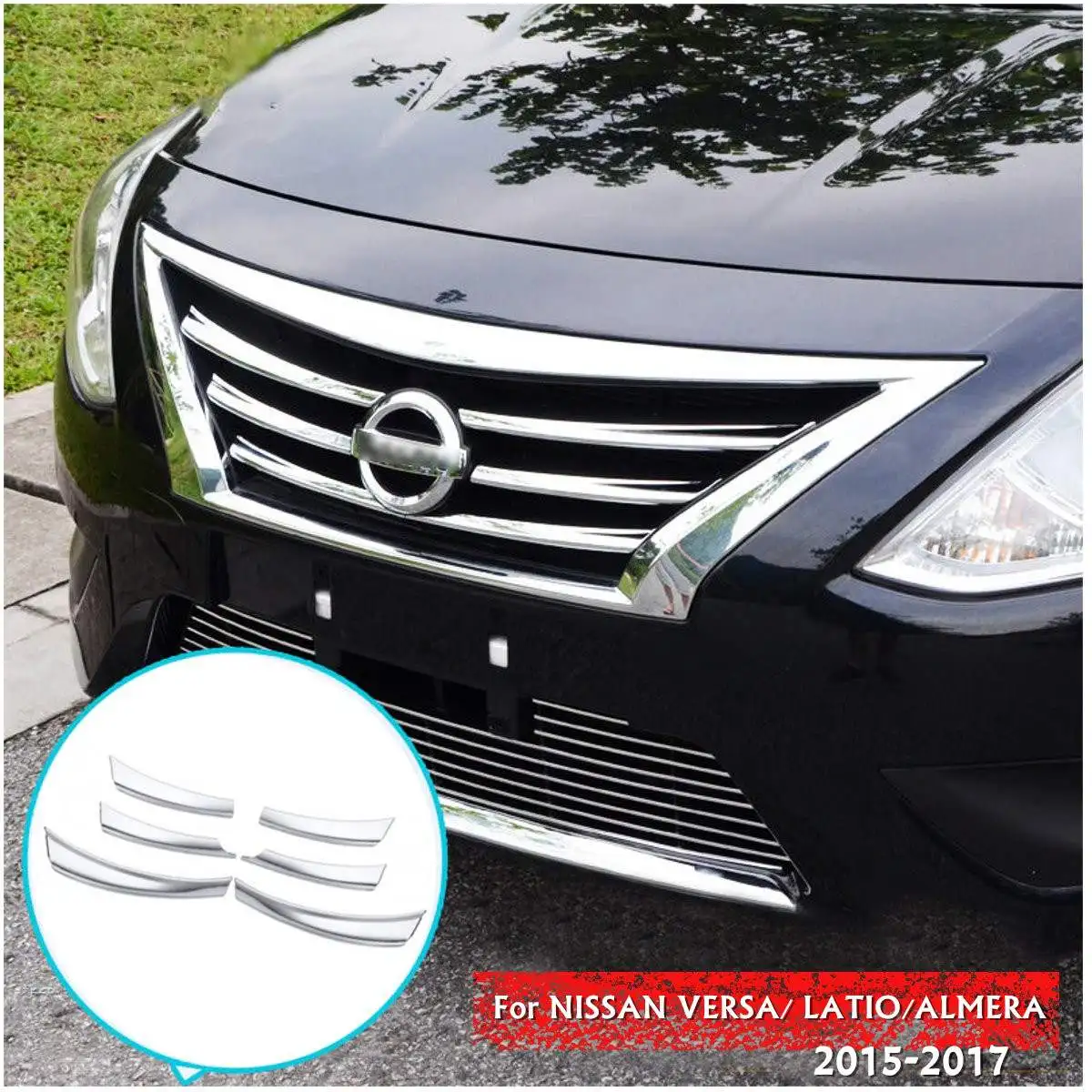 Передняя сетчатая решетка радиатора бампер крышка для NISSAN VERSA латио ALMERA 15 17|front
