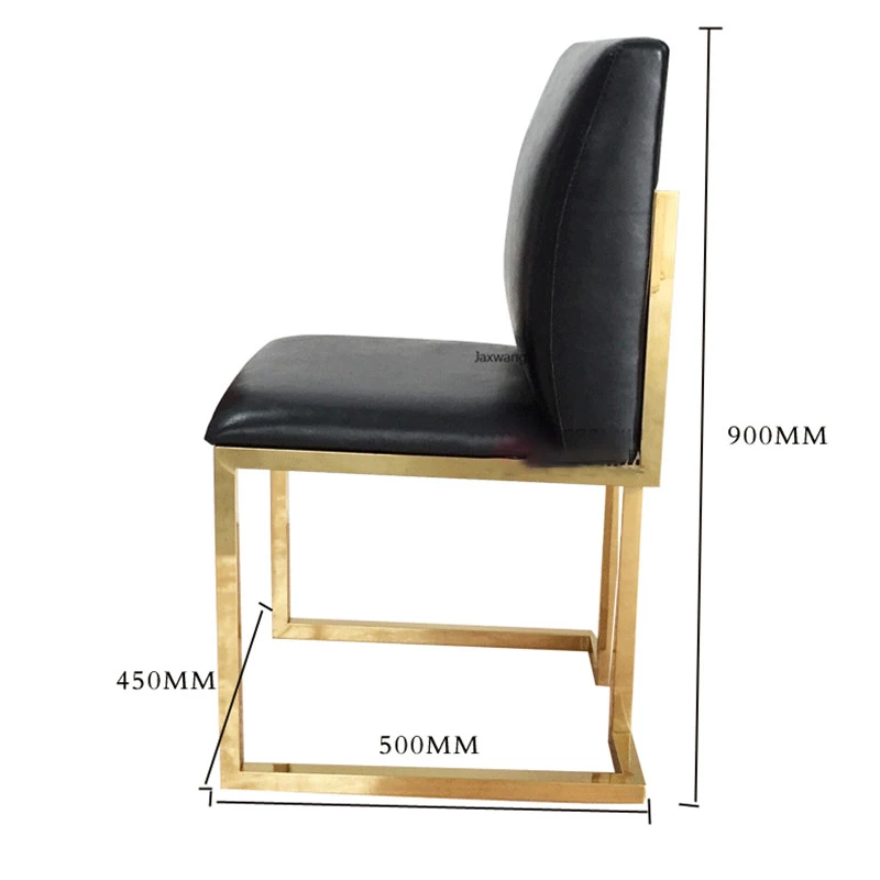 

Fashionable Dining Chairs Kitchen Furniture Simple Dining Chair Modern Back Stainless Steel Chair Fabric Western Luxury Chair