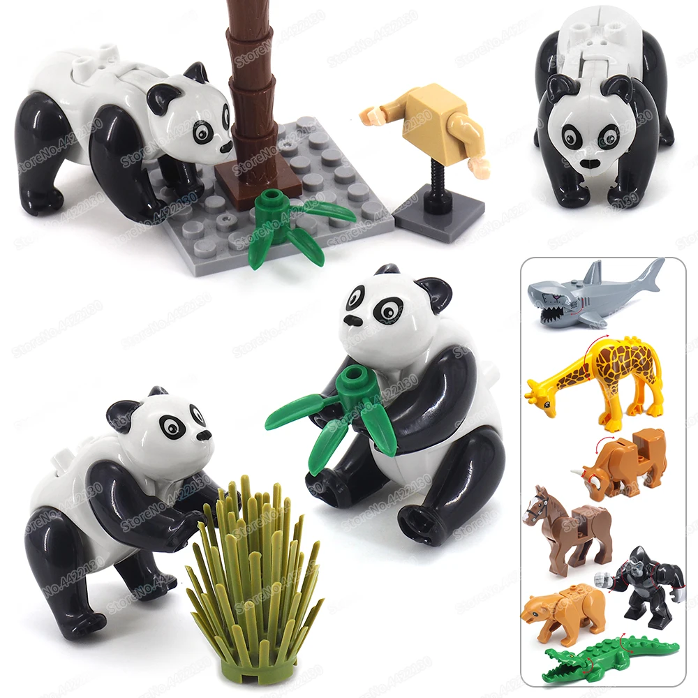 

Animal World Panda Building Block Moc Classic Story Figures Friend Assembly Model Child Christmas Gifts DIY Educational Toys