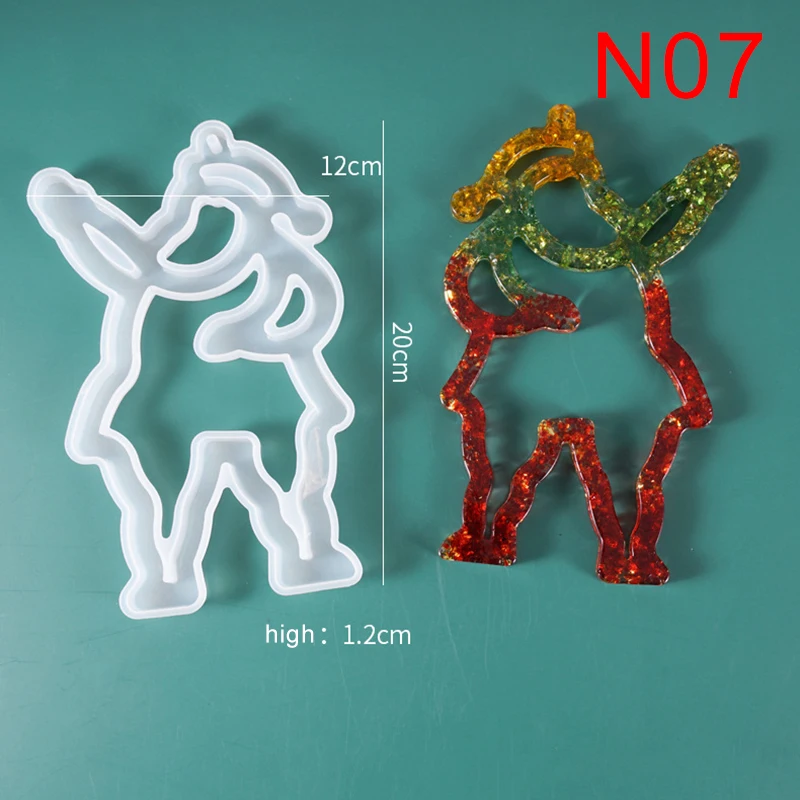 

Christmas Bells Moon Christmas Silicone Molds For Uv Epoxy Resin Moulds Key Chain Pendant Craft Tools Jewelry Supplies