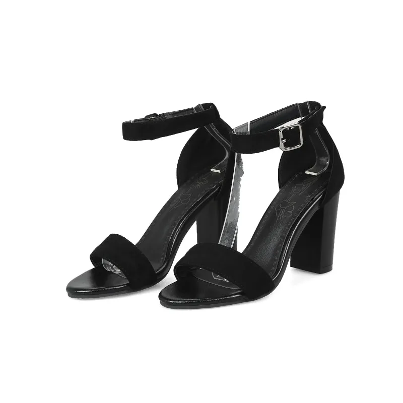 Сандалии женские на высоком каблуке босоножки ремешке с открытым носком большой