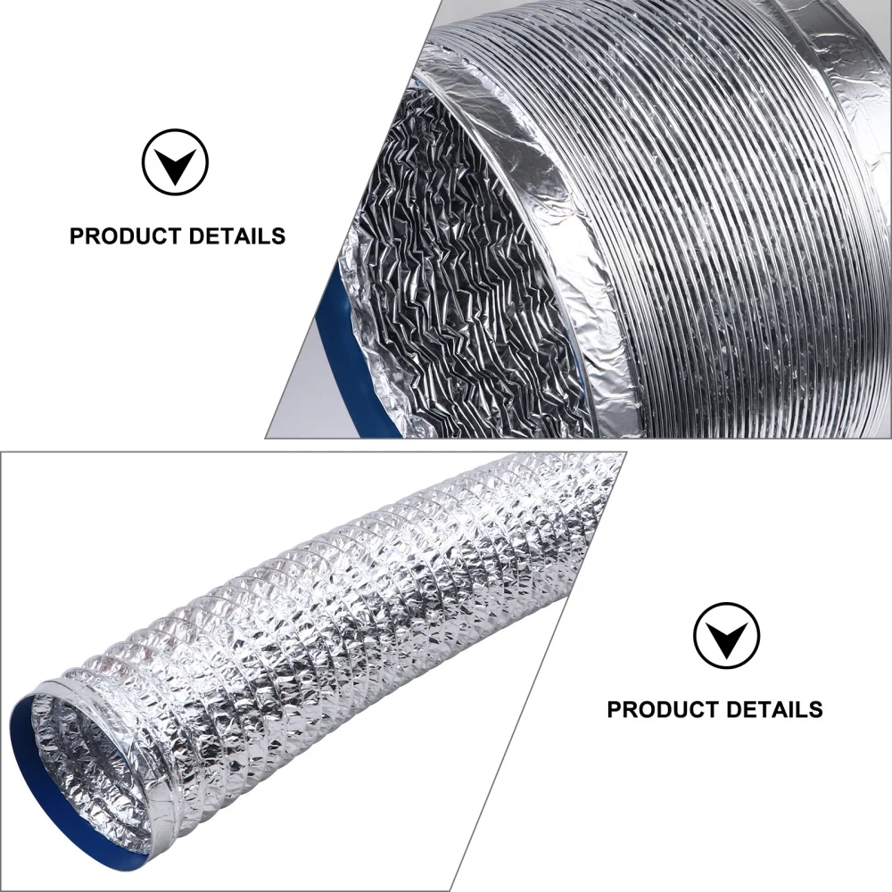 

Flexible Air Duct Hose Aluminum Foil Ducting Vent Hose Kitchen Accessories 2m