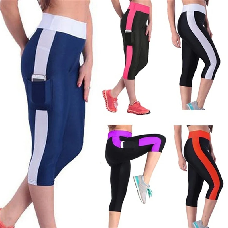 

Women Sport Fitness Leggings Pants Side Puffs Elastic Hip Yoga Running Pant Tights Sports Leggings Gym for Girls Plus Size