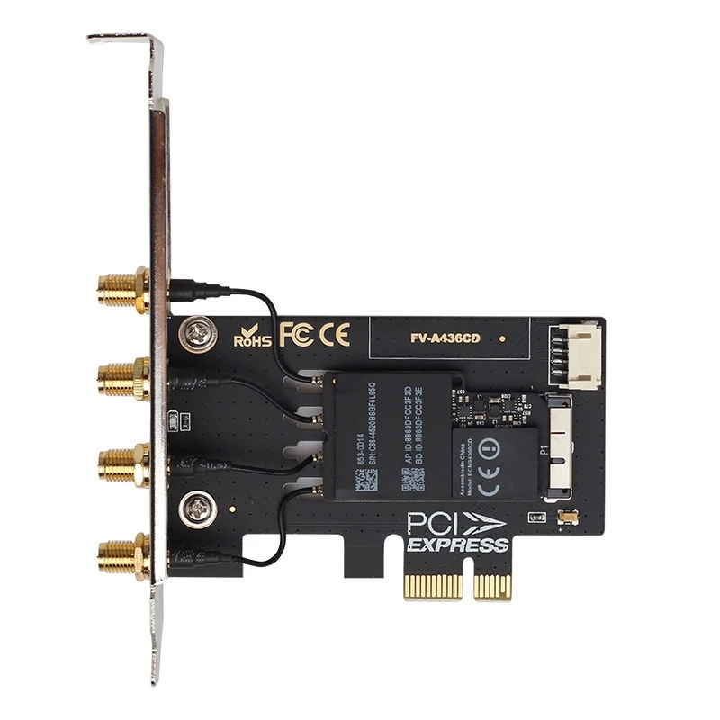Dual Band PCIe Wifi Card Adapter 1750Mbps 802.11Ac BCM94360CD WiFi Bluetooth PCIE Adapter for MacOS Hackintosh