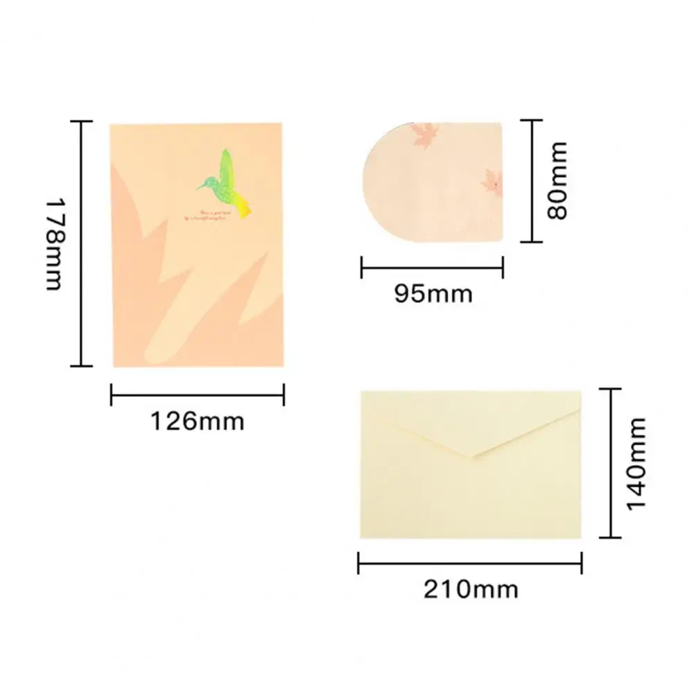 

Greeting Card Attractive Easy Carry Hummingbird Bird Pattern Eye-catching Holiday Cards Father's Day Mother's Days Holiday