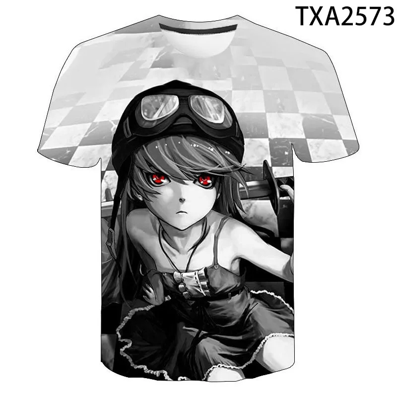 

Футболка Monogatari с 3D принтом для мужчин и женщин, повседневная хлопковая модная уличная одежда с коротким рукавом для мальчиков и девочек, дет...