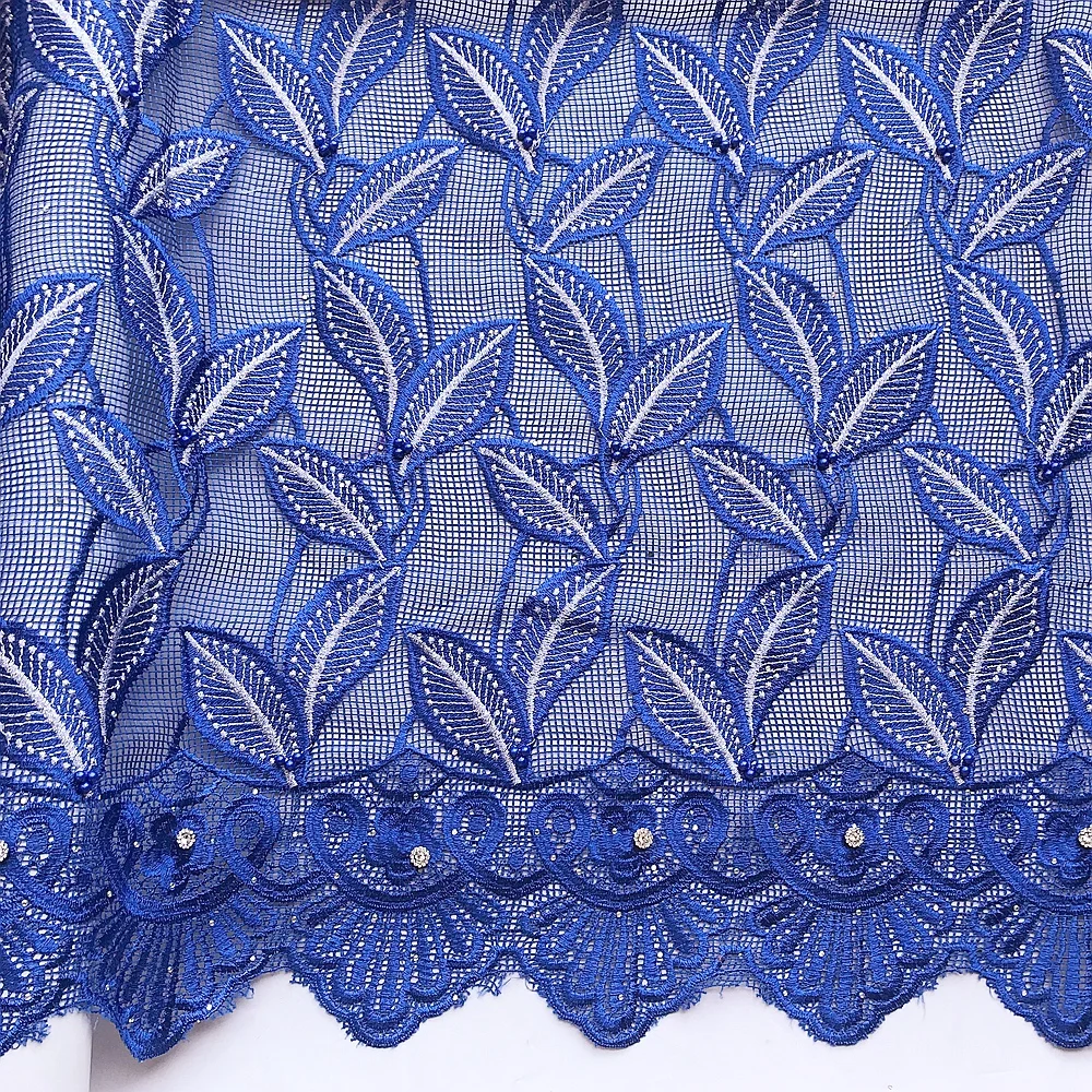 Новое поступление 2020 Кружевная Ткань 5 ярдов африканская кружевная ткань камни