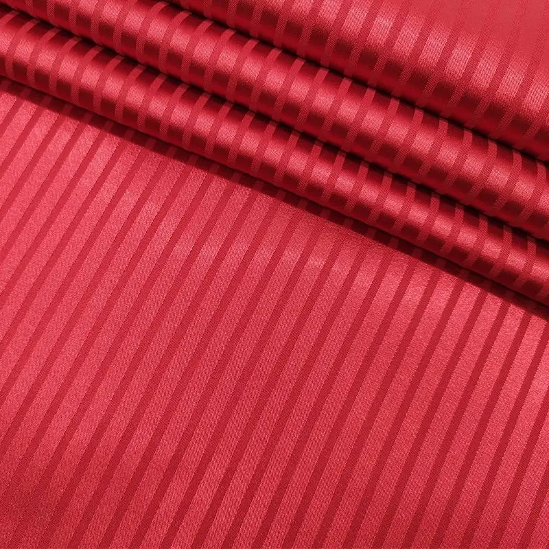 

Jacquard Stretchy Stripe Satin Imitation Silk Cation Qualified Fabric
