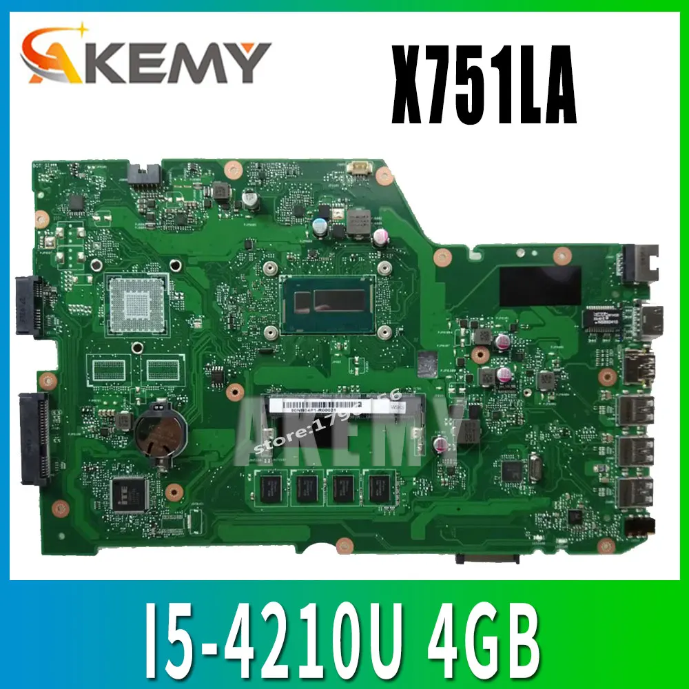 Материнская плата X751LA I5 4210/4200U 4 Гб RAM для ноутбука ASUS X751L X751LD K751L материнская